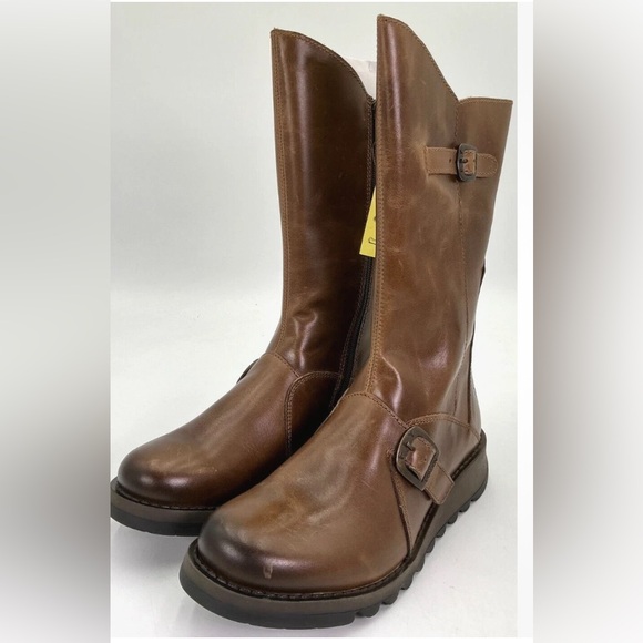 Fly London Mes 2 Women's Size 7 US 38 EU Brown Leather Boots NIB - Picture 2 of 10